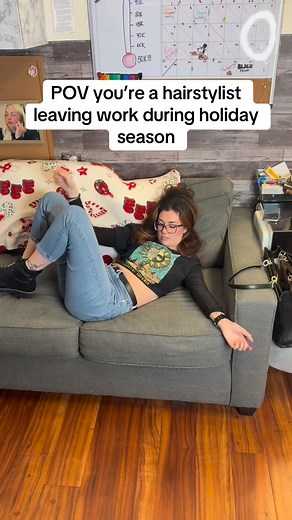 Send help… and advil. #hairtok #hair #salon #christmas #work #busy #salonlife #funny | Salon Eros