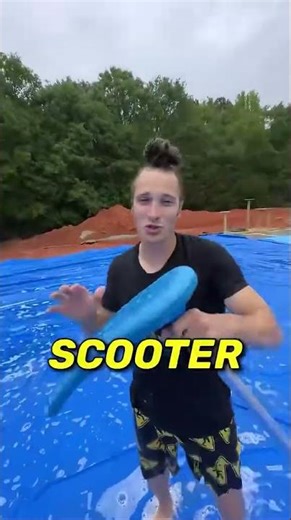 Scooter on a slip and slide 😂 #scooter #indo #fail