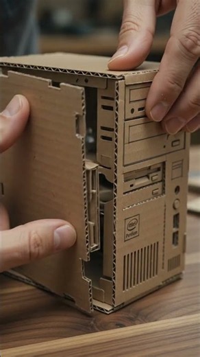 I Built a Working Computer Out of Cardboard! 🤯💻 #cardboardcraft #creativeideas #diycraft