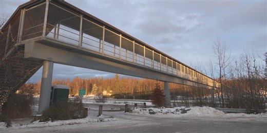 Rabbit Creek pedestrian bridge reopens after fierce winds tore it down