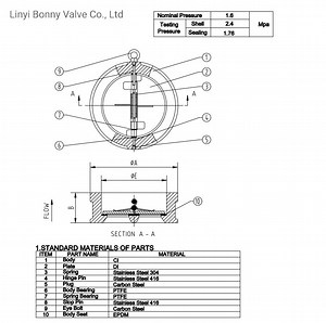 [Hot Item] 150lb Super Duplex 2507 Wafer Dual Plate Check Valve Sea Water Duo Check Valvesample Availablevideo
