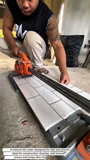 “Professional Manual Tile Cutter in Action | Fast & Precise Ceramic Tile Cutting Tutorial”