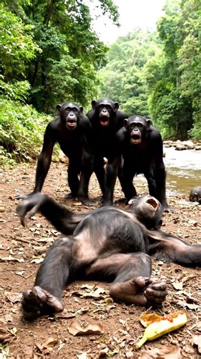 The Little Ape's Face Twists from Spicy Heat