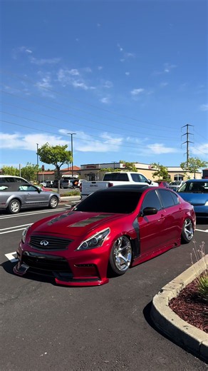Infiniti G37 Red Sport Chrome: Clean Red Chrome Look
