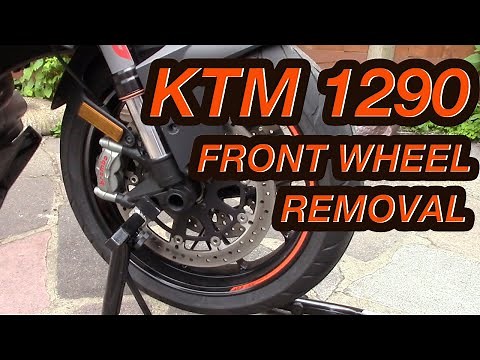 KTM 1290 - FRONT WHEEL REMOVAL - TO REPLACE TYRE