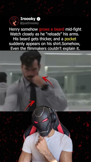 Henry Cavill’s Beard Glitch in Mission Impossible #henrycavill #movieglitch #shorts