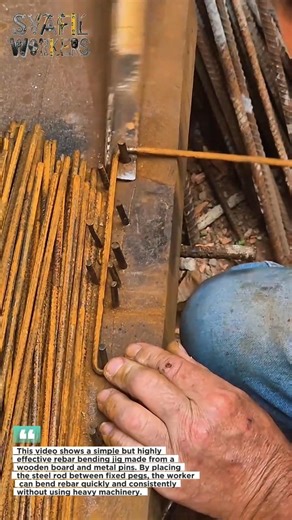 This Simple Rebar Bending Jig Saves HOURS of Work! (Genius Tool Hack)