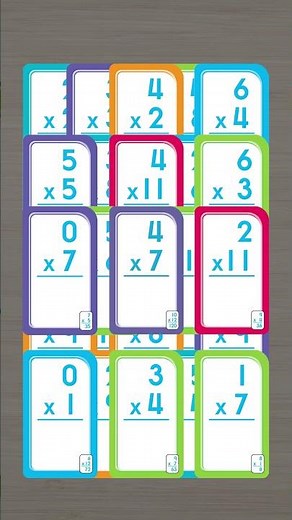 Multiplication 0-12 Flash Cards from School Zone #shorts #kids #flashcards #math #earlylearning