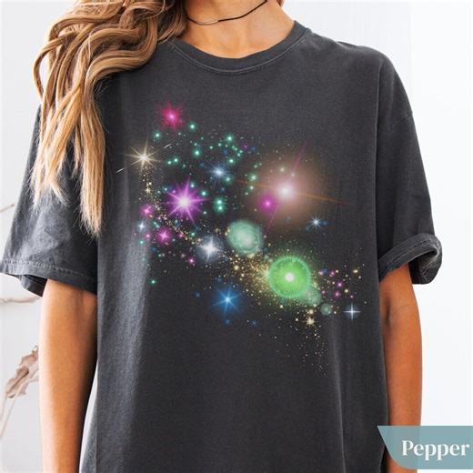 Celestial Star Shirt, Abstract Galaxy Comfort Colors T-shirt, Colorful Cosmic Stargazer Tee - Etsy