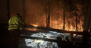 All hiking trails closed at Natural Bridge State Resort Park after late night fire