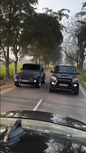 Mahindra Thar 😈 vs Mahindra Scorpio 🦂 off roading competition karenge 👍#scorpio #thar #youtubeshorts