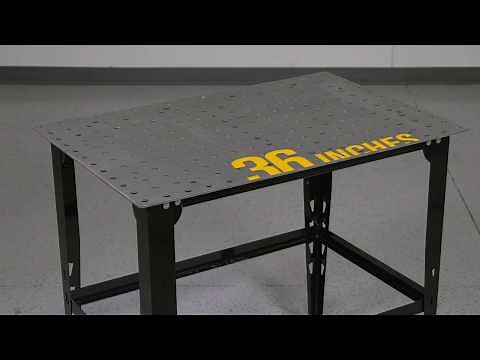 Klutch Steel Welding Table with Tool Kit 36in.L x 24in.W x 33 1/4in.H