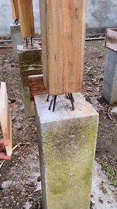 375K views · 469 reactions | Construction process of wooden house column base using traditional method | Woodform Crafts | Facebook