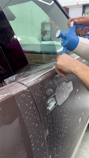 ASMR door PPF install #PPF #paintprotectionfilm #satisfyingvideo #detailing