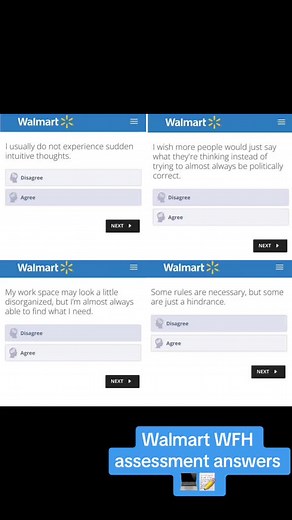 Walmart WFH assessment answers…Go follow @wfhbarbie_ !!! Thank me later ❤️ #WFHJOBS #Assessments #workfromhome #workfromhomejobs