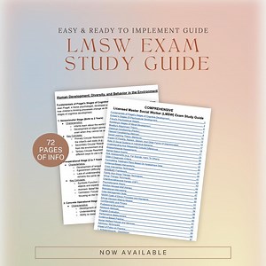 LMSW Exam Comprehensive Study Guide - Etsy