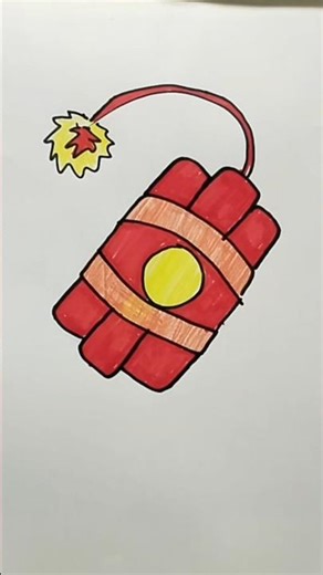 How To Draw A Tnt Dynamite! Bomb#drawing #shorts
