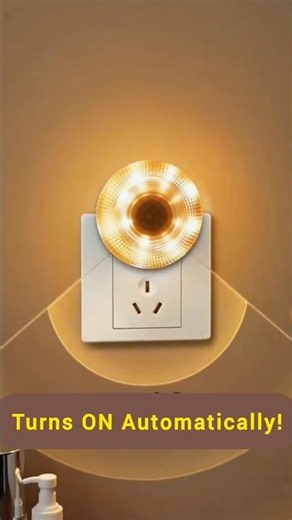 Smart Motion Sensor Night Light 🌙 | Plug-in LED Auto On/Off Light for Hallway & Bedroom #shorts