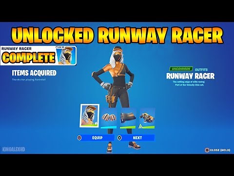 How To COMPLETE RUNWAY RACER QUESTS CHALLENGES In Fortnite! (Unlocked Levels Skin Rewards Quests)