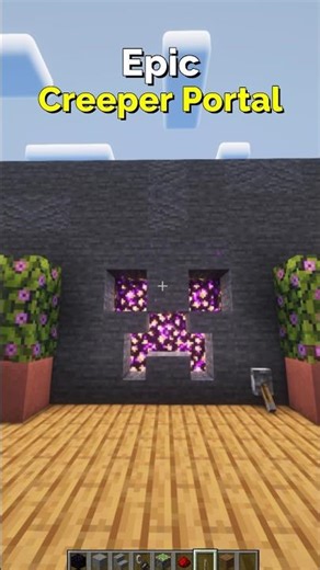 Make Epic Creeper Portal in Minecraft – Redstone Tutorial | CupSapling #minecraft #redstone #shorts