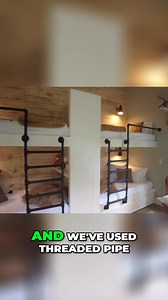 5.3K views · 29 reactions | Explore our stunning custom room featuring a unique single slope roof, custom bunk beds with threaded pipe ladders, and a beautiful pallet wood accent wall. This space is designed to comfortably sleep six, making it perfect for family adventures or guest stays. #CustomRoom #BunkBeds #InteriorDesign #TrundleBeds #HomeDecor #RoomReveal #PalletWood #SpaceSaving #DesignInspiration #DIYHome | 1845 Barndominiums | Facebook