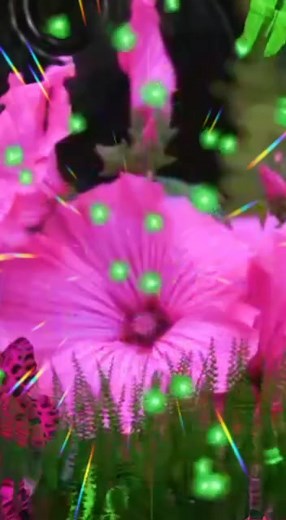 Beautiful Pink and Red Flower Animation with Butterflies