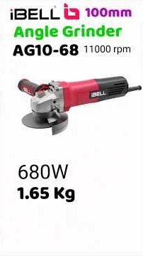 iBell IBL AG10-68 680W 4 inch Angle Grinder