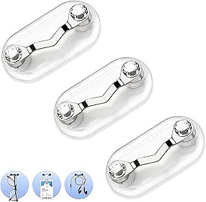 Anironrooster Magnetic Eyeglass Holders Name tag Badge Holder Sunglass Holder ID Badge for Men and Women (3 Pack) (Silver-DO), Universal