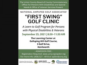 “First Swing” Free Golf Clinic  at Galloping Hill Golf Course, Se