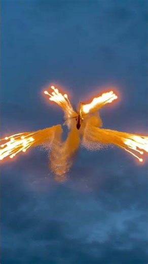 Helicopter Drops FIRE in the Sky