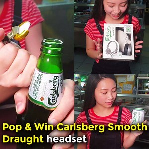 100K views · 339 reactions | Wow!!  Pair your favorite hawker food with Carlsberg Smooth Draught and get Carlsberg Bluetooth Headphone for free!  More Info: https://www.probablythebest.com.my/#!smooth-draught/9941-pop-win-at-coffee-shops-hawker-stalls-and-food-courts FB: Carlsberg #CarlsbergMy #ProbablyTheBest #PopADraught | Fun N' Taste | Facebook
