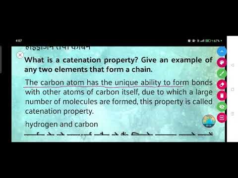 What is a catenation property? Give an example of any two elements that form a chain.