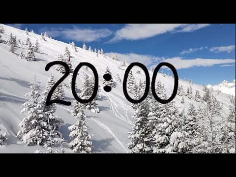 20 Minute Winter Countdown Timer With Calming Music ❄️ 🎵