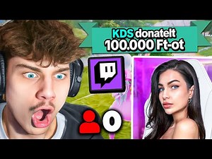 0 Nézős Twitch Streamereknek Donateltem