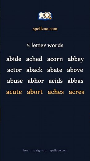 5 Letter Words | The Complete List #Shorts