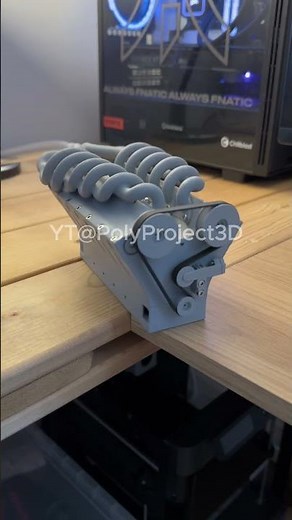 First ever running 3d printed pneumatic V12!!??