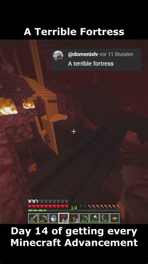 Day 14 of getting every Minecraft Advancement (A Terrible Fortress)
