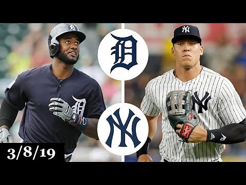Detroit Tigers vs New York Yankees Highlights | March 8, 2019 | Spring Training