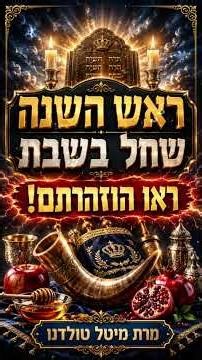 ראש השנה שחל בשבת 🍯 ראו הוזהרתם‼️ מרת מיטל טולדנו