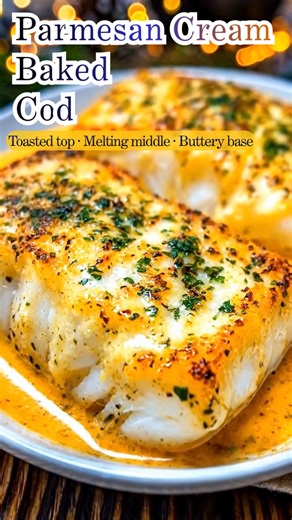 Parmesan Cream Baked Cod-Don’t lose this recipe Flaky · Golden · Silky comfort This is the kind of recipe that proves simplicity can still feel luxurious. Tender baked cod, gently seasoned and finished in a rich Parmesan cream sauce that clings to every flake. No tricks, no heaviness — just careful cooking and a sauce that brings everything together in the most comforting way. | Astro Recipes
