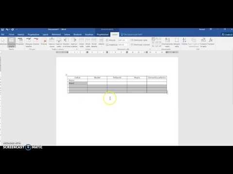 Creare una tabella in word