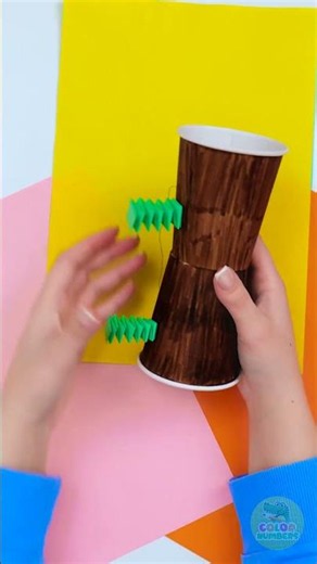 🦁 Crafting a Cardboard Jungle with Animal Buddies! 🌳🎨 #Shorts #CreativeFun