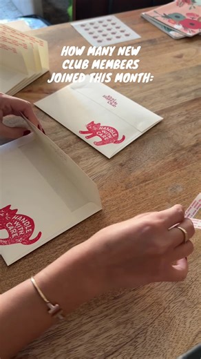 So grateful for everyone that signed up 🥰 #snailmail #printclub #mailclub #snailmailclub #penpal