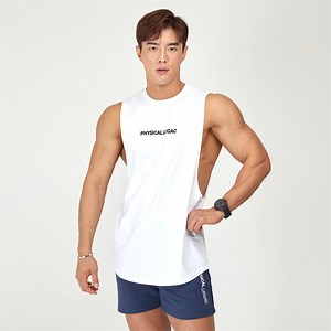 [Hot Item] Sports Cotton Boy′ S Muscle Singlet Sleeveless Travel Vest Gym Men′ S Tank Top Bodybuilding Fitness Running Custom Logo Gym Wear