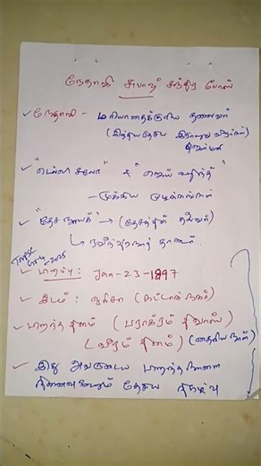 நேதாஜி சுபாஷ் சந்திரபோஸ் (Netaji Subhas Chandra Bose)#INM TNPSC Gr4 Exam 2025