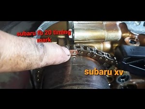subaru xv/fb20 engine timing mark.