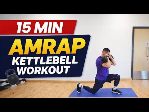 15 Min Kettlebell AMRAP Workout | Full Body Strength & Fat Burn | Fitness | Gym | Miros Workouts