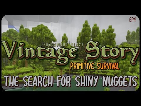 The Search for Shiny Nuggets in Vintage Story Primitive Survival - Surviving Wilderness // EP4