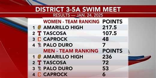 District 3-5A Swim Meet Results
