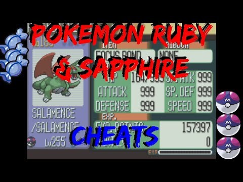 Pokemon Ruby Sapphire Cheats - No$GBA Visual Boy Advance Action Replay Gameshark Codebreaker *2021*